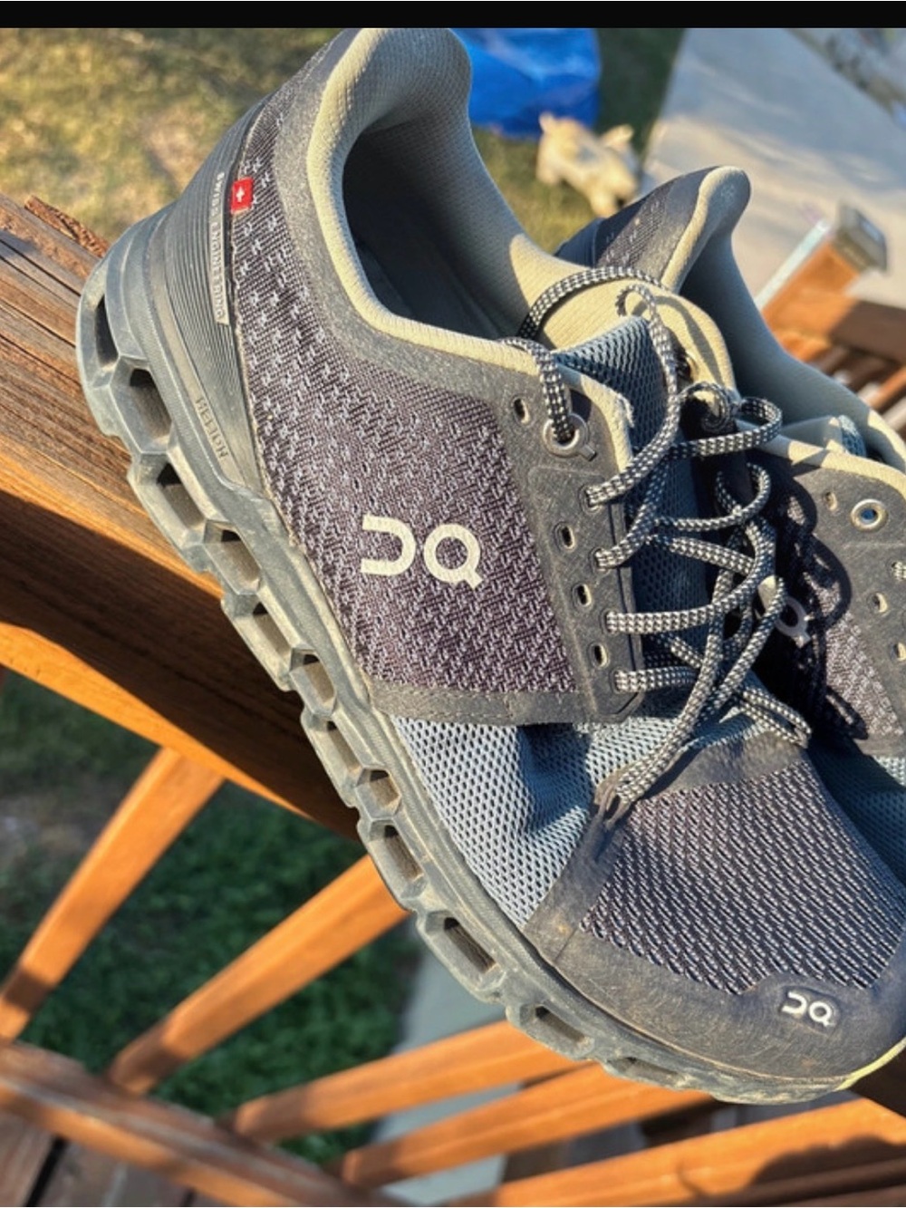 On Women's Cloudventure Trail Running Shoes - Navy/Gray - Picture 2 of 7